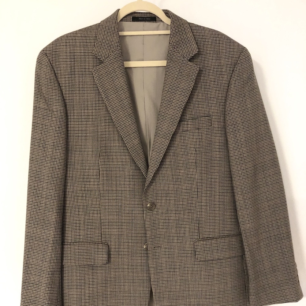 Lauren by Ralph Lauren, plaid brown sport jacket size 44 regular